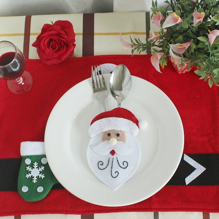 3 in 1 Christmas Decoration Cartoon Style Cutlery Holders-garmade.com