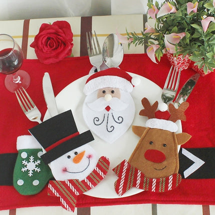3 in 1 Christmas Decoration Cartoon Style Cutlery Holders-garmade.com