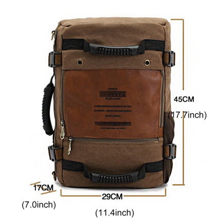 KAUKKO Outdoor Sport Climbing Canvas Large Capacity Backpack Camping Hiking Trekking Rucksack Versatile Travel Crossbody Bag for Men-garmade.com