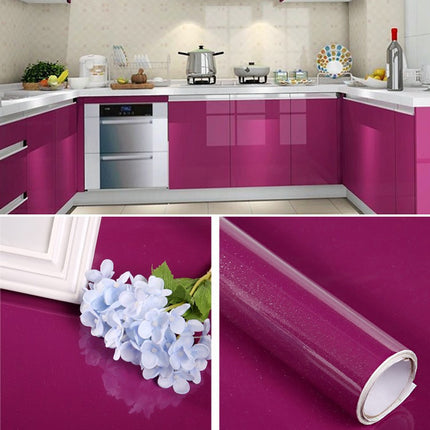 Pearlescent Creative PVC Brick Decoration Furniture Wallpaper Stickers Bedroom Living Room Wall Waterproof Wallpaper Roll, Size: 60x500cm(Purple)-garmade.com