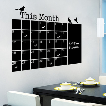 Calendar Chalkboard Wall Stickers PVC Removable Blackboard Office Decoration Suppliess-garmade.com