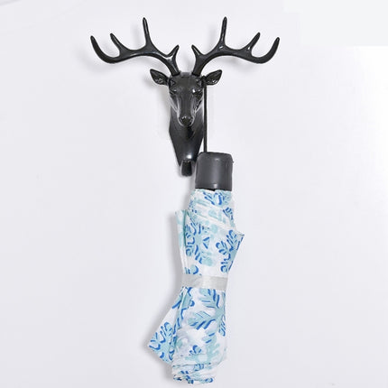 2 PCS European-Style Rural Pendant Deer Head Wall Hanging Clothes Hook, Random Color Delivery-garmade.com