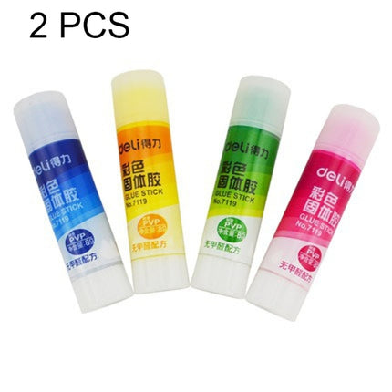 2 PCS School Supplies Solid Glue High Viscosity Color Without Formaldehyde Solid Glue, Random Color Delivery-garmade.com