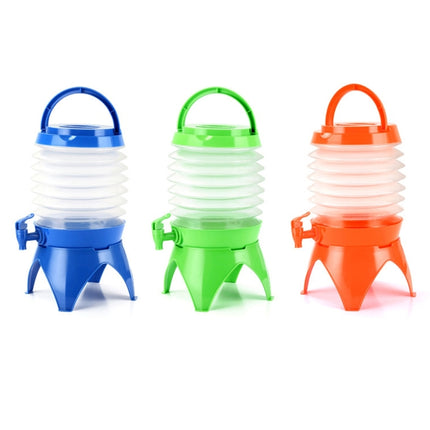 Multi-functional Outdoor Camping Telescopic Folding Retractable Beer Water Storage Bucket Drinking Water Outdoor Tools, Capacity: 5L(Green)-garmade.com