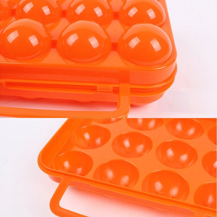 Outdoor Portable 12 Grid Egg Storage Case Holder Tray Carrier Crush-proof Break-proof Protection for Picnic Outdoor Hiking, Random Color Delivery-garmade.com