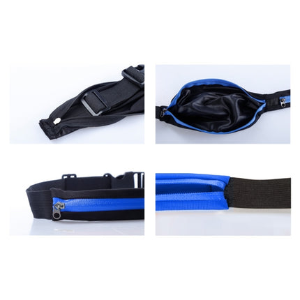 Multifunctional Outdoor Sports Waterproof High Stretch Faux Leather Fabric Single Waist Bag with Night Reflective Strip, Random Color Delivery-garmade.com