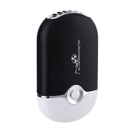Portable Mini USB Charging Air Conditioner Refrigerating Handheld Small Fan (Black)-garmade.com