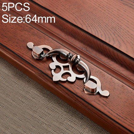 5 PCS 6057-64 Red Ancient Drawer Cabinet Door Bronze European Style Handle-garmade.com
