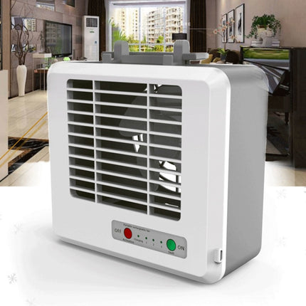Portable Mini Silent Household Energy Saving Desktop Air Conditioner Fan Electric Air Cooler(White)-garmade.com
