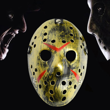 Halloween Party Cool Thicken Jason Mask(Gold)-garmade.com