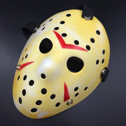 Halloween Party Cool Thicken Jason Mask (Red + Yellow)-garmade.com