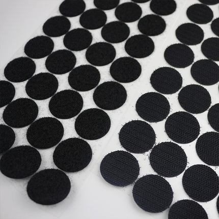 1000 PCS 25mm Round Nylon Adhesive(Black)-garmade.com