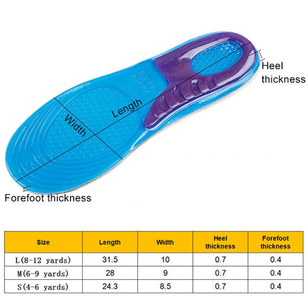 1 Pair Military Training Shock Resistance Sports Insoles Soft and Comfortable Stretch Thick Insoles, Size: S(34-37 Yards)(Black)-garmade.com