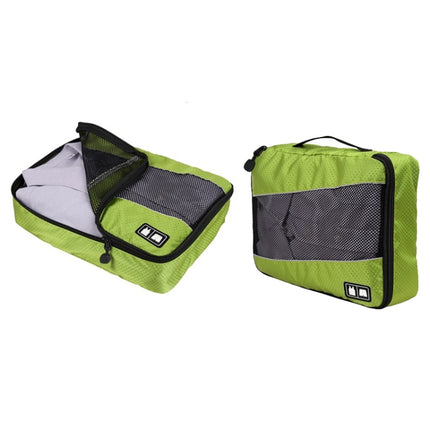 3 PCS / Sets Multi-function Football Texture 210D Polyester Waterproof Travel Clothes Underwear Storage Bag(Green)-garmade.com