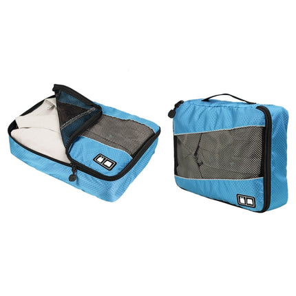 3 PCS / Sets Multi-function Football Texture 210D Polyester Waterproof Travel Clothes Underwear Storage Bag(Blue)-garmade.com