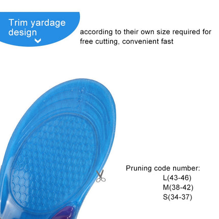 1 Pair Military Training Shock Resistance Sports Insoles Soft and Comfortable Stretch Thick Insoles, Size: M(38-42 Yards)(Blue)-garmade.com