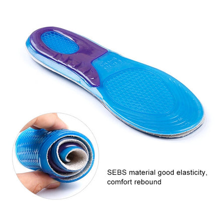1 Pair Military Training Shock Resistance Sports Insoles Soft and Comfortable Stretch Thick Insoles, Size: L(43-46 Yards)(Blue)-garmade.com