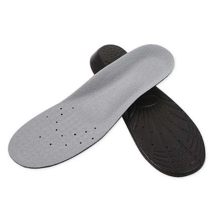 1 Pair PU Breathable Soft Sports Shock-absorbing Insole Sweat-absorbent Foot Pad Elastic Shoe Insert, Size: S(2-5 Yards)(Black)-garmade.com