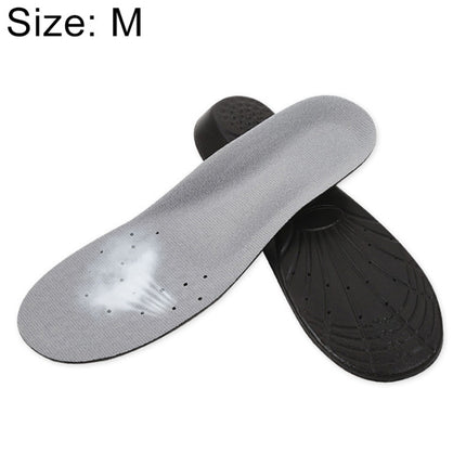 1 Pair PU Breathable Soft Sports Shock-absorbing Insole Sweat-absorbent Foot Pad Elastic Shoe Insert, Size: M(6-9 Yards)(Black)-garmade.com