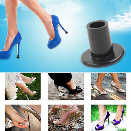 5 Pairs Non-slip Wear-resistant Increase Shoes High Stiletto Heel Protector Caps, Random Color Delivery-garmade.com