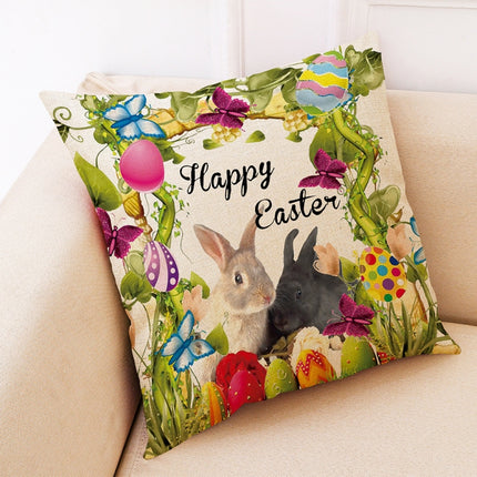 Happy Easter Pattern Sofa Cushion Car Pillow, Size : 45 x 45cm-garmade.com