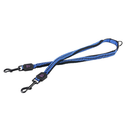 Pet Telescopic Buffer Double Traction Rope Nylon Reflective Braided Rope, Small, Length: 70cm, Random Color Delivery-garmade.com