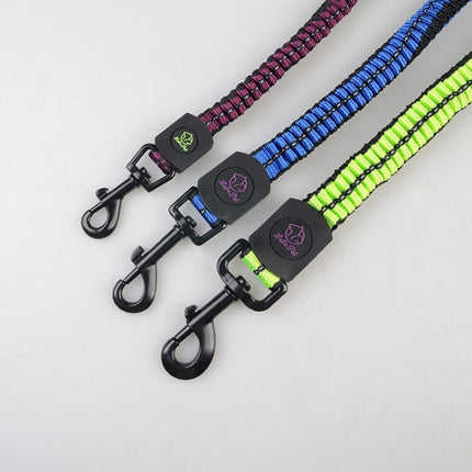 Pet Telescopic Buffer Double Traction Rope Nylon Reflective Braided Rope, Small, Length: 70cm, Random Color Delivery-garmade.com