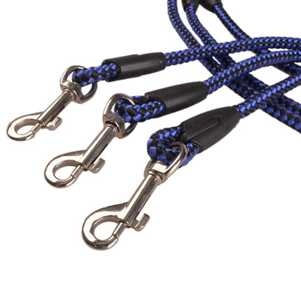 Pet Dog Nylon 3 in 1 Traction Rope Pet Walking Leads With Handle, Length: 124cm(Blue)-garmade.com