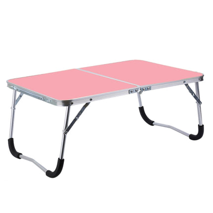 Rubber Mat Adjustable Portable Laptop Table Folding Stand Computer Reading Desk Bed Tray (Pink)-garmade.com