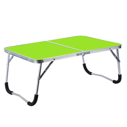 Rubber Mat Adjustable Portable Laptop Table Folding Stand Computer Reading Desk Bed Tray (Green)-garmade.com