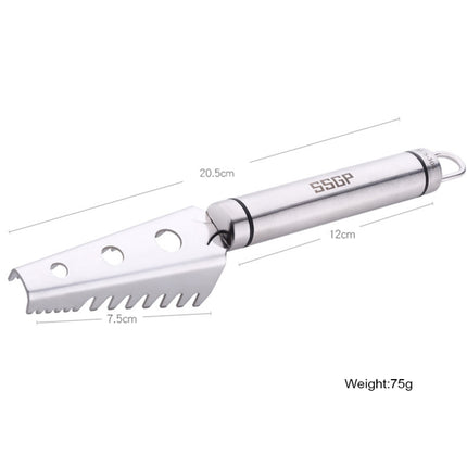 SSGP Stainless Steel Fish Scale Planing Knife Kitchen Essential, Length: 20.5cm-garmade.com