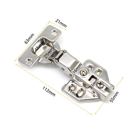 2 PCS Stainless Steel Hydraulic Hinge Copper Rod Hydraulic Buffer Hinge, 781 Middle Bend-garmade.com