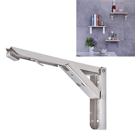 8 inch Wall-mounted Foldable Stainless Steel Spring Storage Shelf for Dining Table-garmade.com