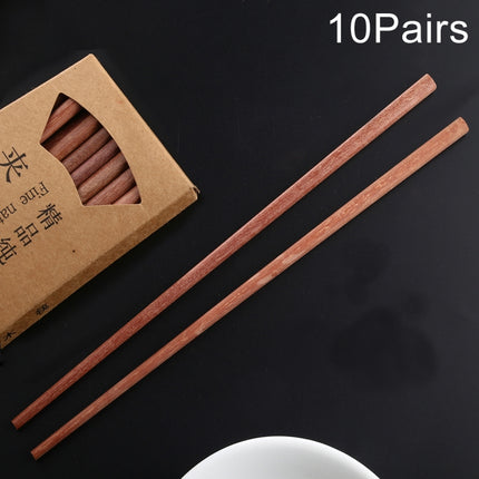10 Pairs Natural Red Sandal Wood Non-slip Chopsticks-garmade.com