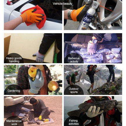 Comfortable Non-slip Wear-resistant Nitrile Rubber Electrician Working Gloves, Size: M-garmade.com