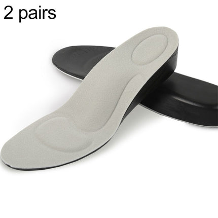 2 Pairs 2.5cm PU Breathable Sport Height Increase Insoles, Size: L-garmade.com