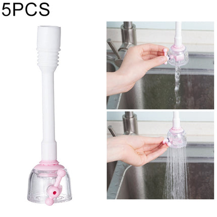 5 PCS Rotatable Water-saving Device Water Filter Faucet Water Purifier, Size: 18.6cm(Pink)-garmade.com