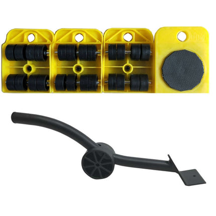 A3 Steel / Plastic Crowbar Plastic Mover Thick Weight Moving Tool Convenient And Practical Combination(Yellow)-garmade.com