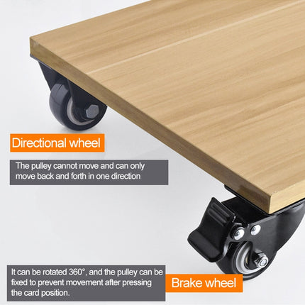 2 PCS 1.5 inch Furniture Cabinet Coffee Table Silent Screw Brake Wheel-garmade.com