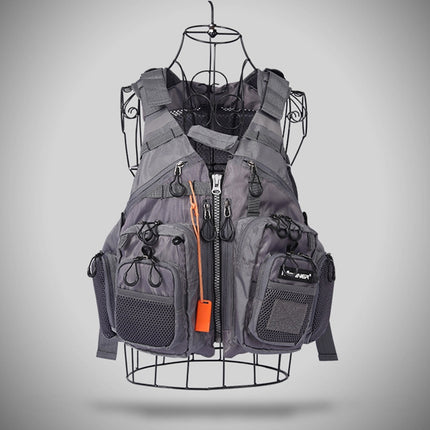 MANNER Outdoor Multifunctional Fishing Life Vest Swimming Life Jacket (Grey)-garmade.com