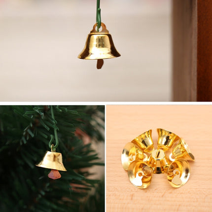 10 in 1 Christmas Decorating Christmas Tree Small Bells Decoration Supplies, Size: 2*2cm(Gold)-garmade.com