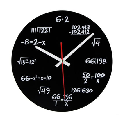 Creative Acrylic Living Room Decorative Mathematical Formula Wall Clock-garmade.com