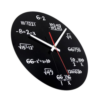 Creative Acrylic Living Room Decorative Mathematical Formula Wall Clock-garmade.com