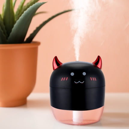 WT-H21 Devil Atomizing Humidifier with Colorful Night Lights, Water Tank Capacity: 200mL(Black)-garmade.com