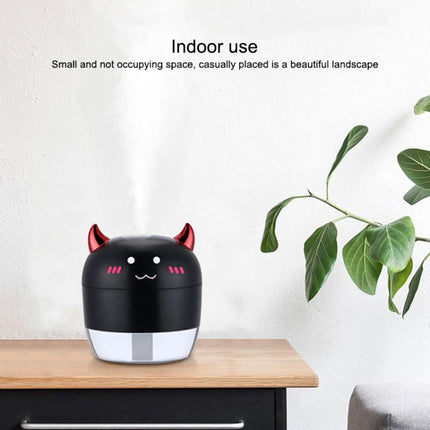 WT-H21 Devil Atomizing Humidifier with Colorful Night Lights, Water Tank Capacity: 200mL(Black)-garmade.com