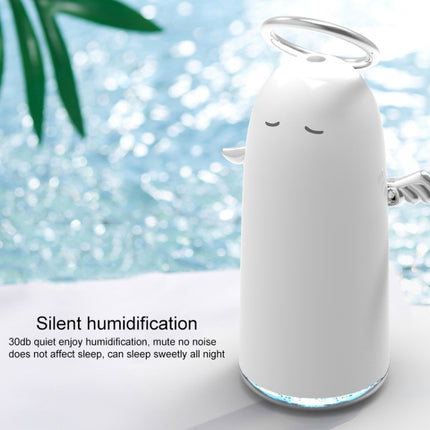 TSHM0 Mini Angel Atomizing Humidifier with Colorful Night Lights, Water Tank Capacity: 230mL (Silver)-garmade.com