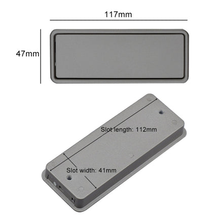 Simple Wardrobe Slotted Scrub Handle Concealed Recessed Drawer Invisible Handle, Hole Distance：96mm (Grey)-garmade.com