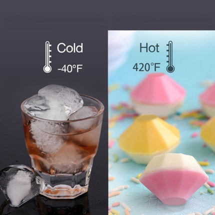 New 4 Cavity Diamond Shape 3D Ice Cube Mold Maker Bar Party Silicone Trays Chocolate Mold Kitchen Tool-garmade.com