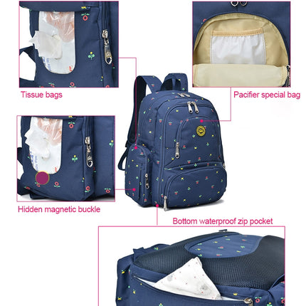 Fashion Travel Multifunctional Mother Shoulder Bag Maternity Mummy Nappy Backpack, Size: 18*30*43cm (Black Dot)-garmade.com