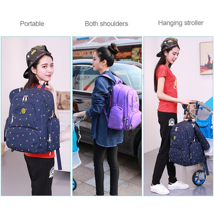 Fashion Travel Multifunctional Mother Shoulder Bag Maternity Mummy Nappy Backpack, Size: 18*30*43cm(Purple)-garmade.com